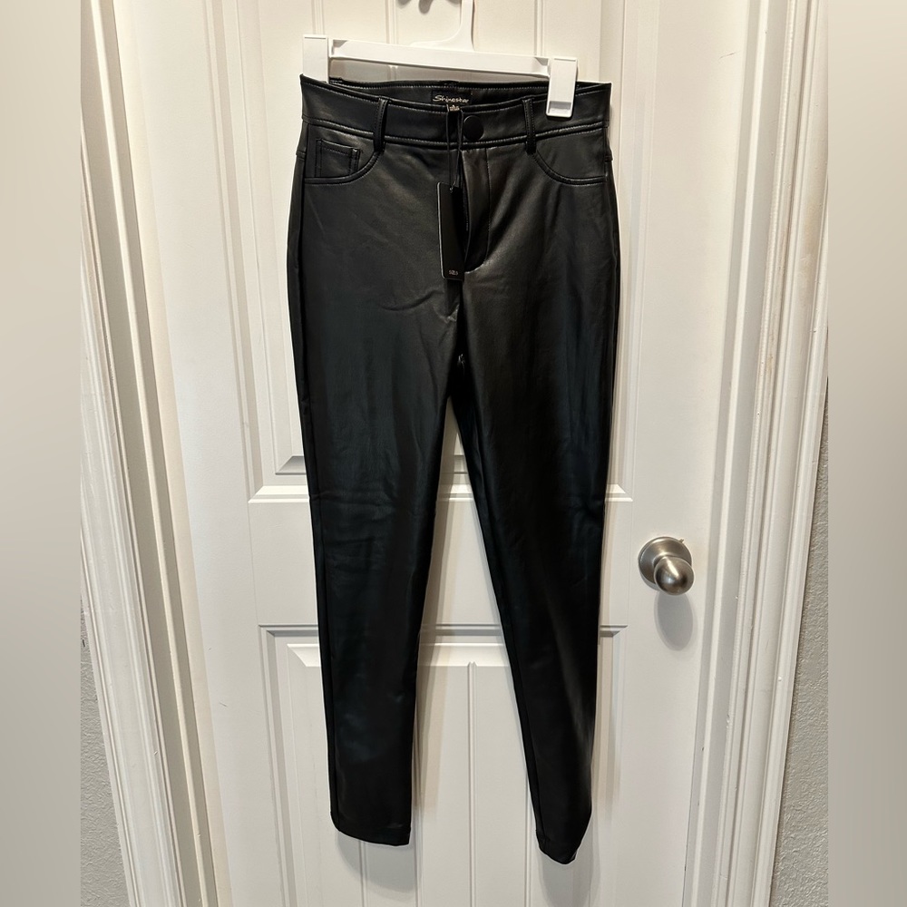 Black PU Leather Pants- Fashion Nova